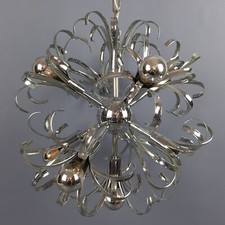 Lustre Métal Chromé Sputnik Gaetano Sciolari Design Espace Âge Années 70