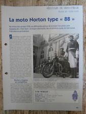 LA MOTO NORTON TYPE 88 / Fiche