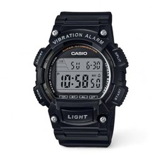 Casio W736H-1AV Men’s Digital Vibration Alarm Watch Black 46mm New w/ Tags
