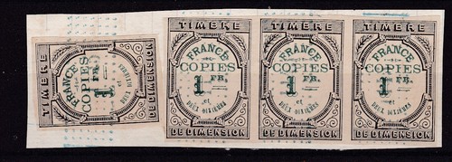 Timbres france fiscaux - france, copies