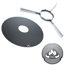 Grill Set 3-teilig Grillring 80 CM + Insert de Grille / Barbecue + Auflageleiste