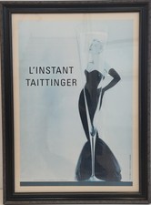 CHAMPAGNE TAITTINGER VINTAGE POSTER PUBLICIS CONSEIL L INSTANT TAITTINGER EUC