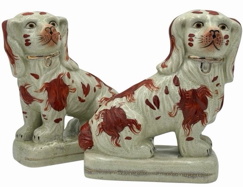 Antique pair staffordshire - pair,