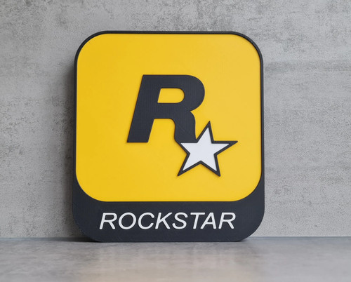 Plaque logo rockstar - plaque,