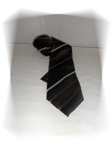 Cravate fantaisie marron doré - cravate,