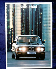 BMW 5 Series, E 28 brochure 1.1987, models: 524d, 524 td new brochure!!!