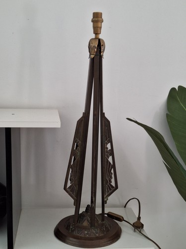 Lampe art déco - fer, forgé