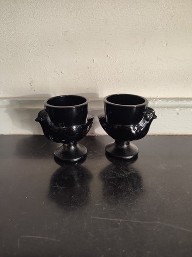 Paire coquetier verre - coquetier, en