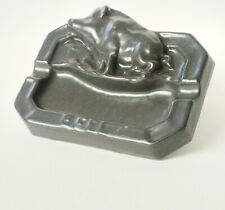 Cendrier publicitaire en fonte Émaillée EFEL  /  SANGLIER Motif Chasseur 