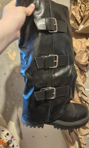 Bottes femme noires cuir - cuir, à