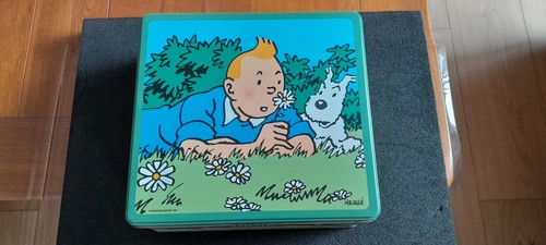 Boite tintin biscuit delacre - boite,