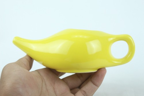 Arrosoir céramique jaune - en,