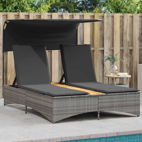 Chaise longue double auvent - et,