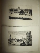 2 eaux fortes paris: views of the city 