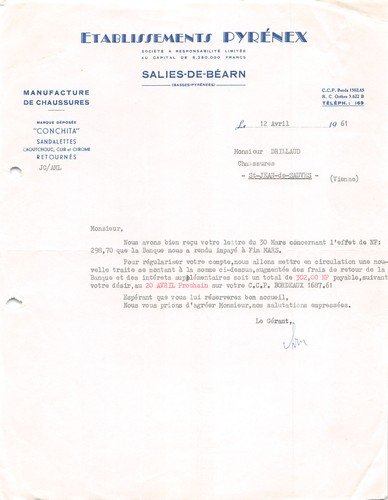 1961 manufacture chaussures - de,