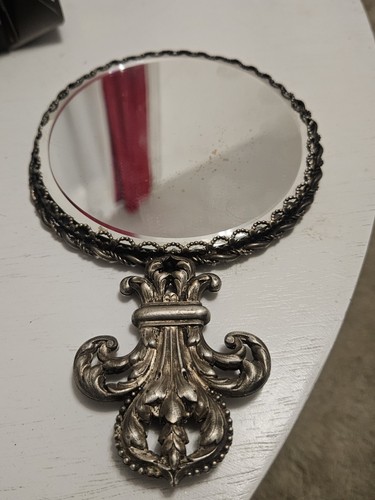 Métal argenté miroir main - miroir, à