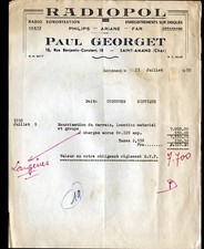 SAINT-AMAND-MONTROND (18) RADIO & SOUND ""RADIOPOL / Paul GEORGET"" in 1950