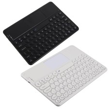 Wireless Keyboard 10in Round Keycap Touchpad Function Portable Widening Enla NEW
