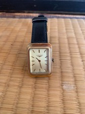 Vintage Longines Rectangular Quartz Watch 1985-87 Gold Plated Swiss 1782600