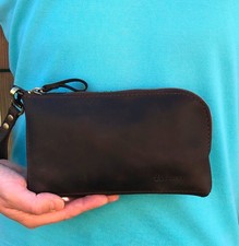 Pochette homme cuir véritable