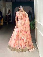 Lehenga Lourd Choli Mariage Indien Lazzari Vêtement Ethnique Créateur Neuf Fête