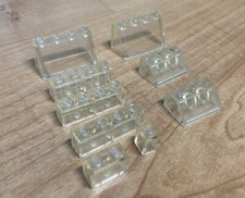 Lego vintage lot pièces trans clear 3004, 3005, 3010, 3038, 21 little discolored