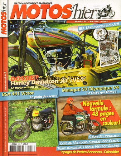 Motos hier 157 harley - motos, d’hier