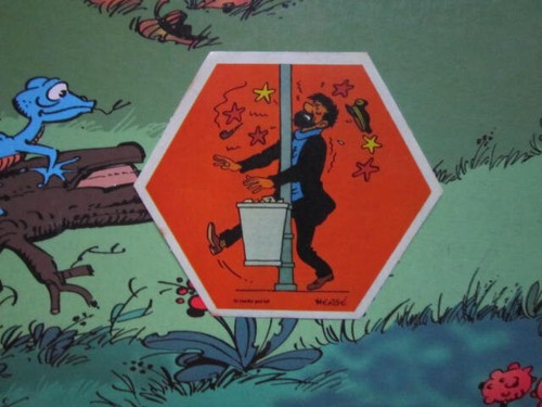 Autocollants tintin la - ,