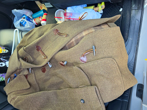 Men wool duffle coat beige - duffle,