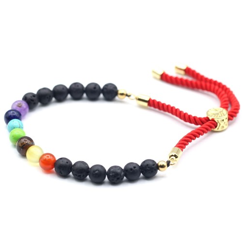 Bracelet pierre lave - bracelet, chakra