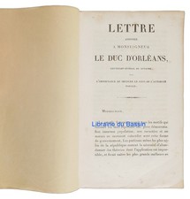 Lettre Duc d'Orléans