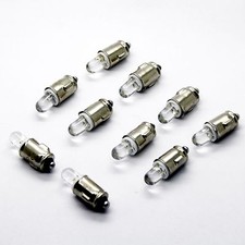 10x LED BA7S 12V Volt White Speedometer Instrument Lighting Lamp Cockpit Base