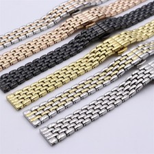 10mm 12mm 14mm 16mm Metal Bracelet Stainless Steel Watch Band Strap Women's