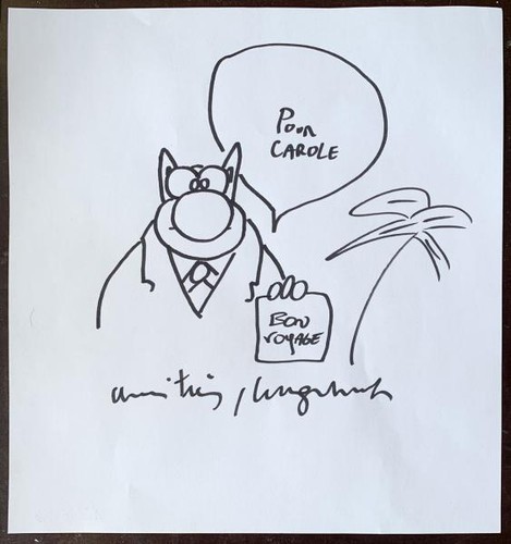 Chat dessin dédicace - le,