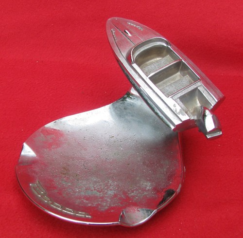 Cendrier ancien chromé - cendrier,