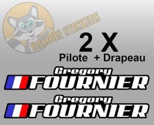 2 X NOM NAME PILOTE DRIVER + DRAPEAU FLAG SPECIAL KART 30CM RALLYE STICKER (014)