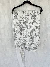 IKEA Queen Gray White Floral Toile Print Alvine Kvist Full/Queen Duvet Cover