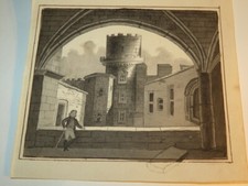 FRENCH SCHOOL 19TH DRAWING LAVIS CHATEAU TOURNOEL PUY DOME AUVERGNE ROMANTICISM