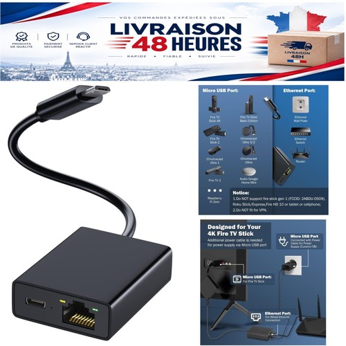 Adaptateur ethernet micro usb - adaptateur,