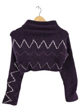 SARAH PACINI Pull court Dames Pull violet style décontracté