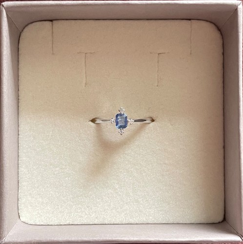 Bague blanc 18k saphir - bague,