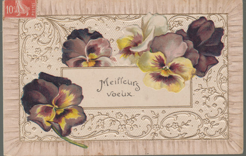 Carte postale relief gaufree - carte,