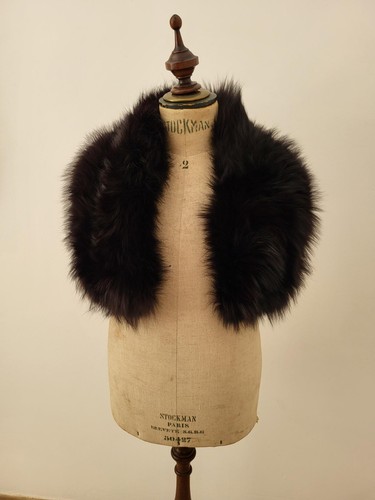 Col fourrure vintage - col, en