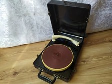 Vintage Portable Record Player USSR SOVIET MMZ Carbolite Electrophone