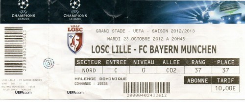 Ticket uefa football - football, champions