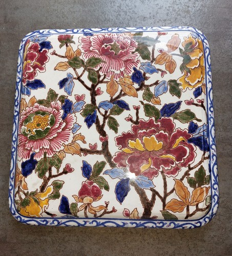 Faience gien superbe grand - gien,superbe,