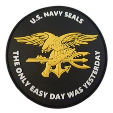 US Navy Seals The Only Easy Day Was Yesterday DEVGRU Morale PVC Fastener Patc...