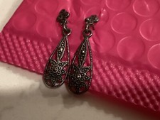 vintage boucle d’oreille marcassite argent 925