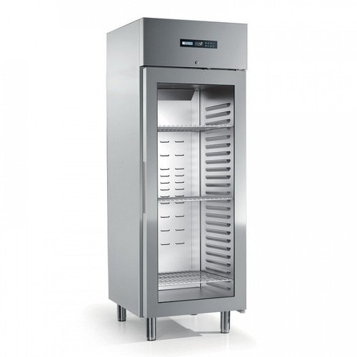 Armoire inox vitrée positive