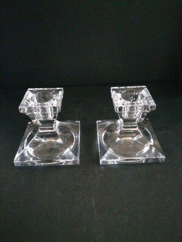 Paire bougeoirs cristal - paire,